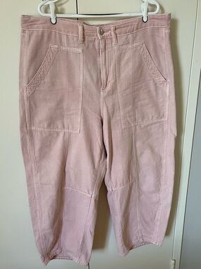 Pink Plus size High-Waist Jeans
